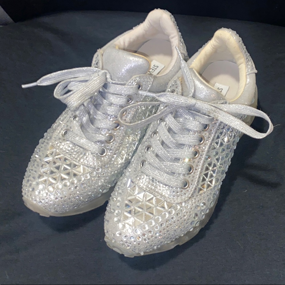 Silver Rhinestone Sneakers